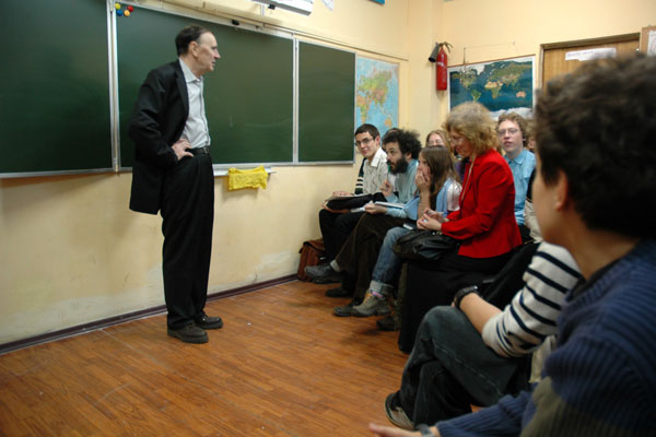 Андрей Анатольевич Зализняк, лекция «Об исторической лингвистике», 12 декабря 2008 года, школа «Муми-тролль». Фото М. А. Смирновой